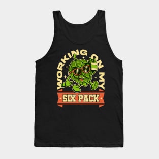 Working On My Six Pack - Beer Lover Tank Top